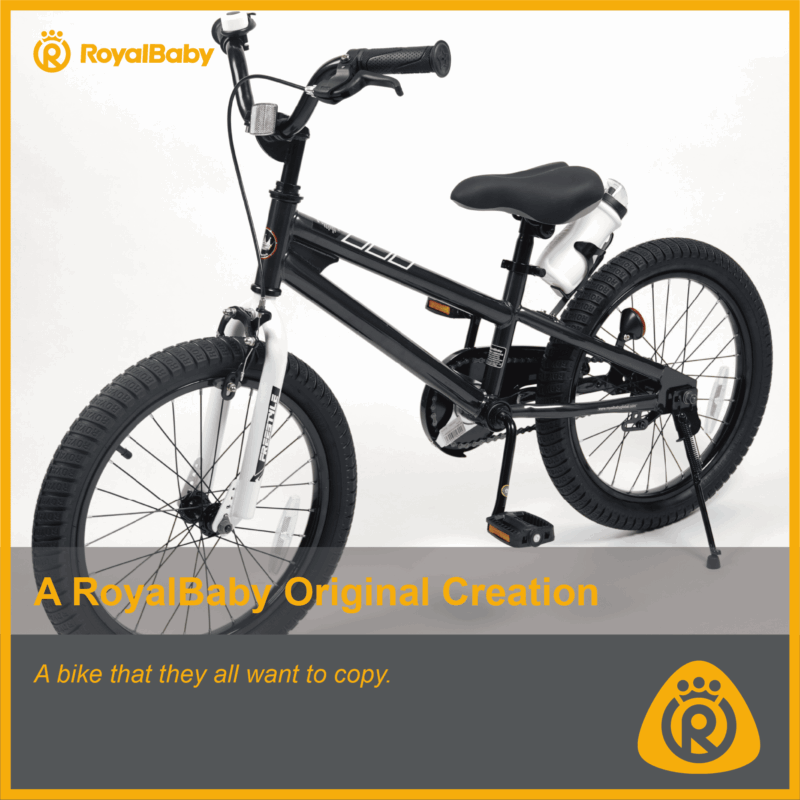 Royalbaby Freestyle 18" Kids Bicycle for Boys Girls, Ages 6-9 Years, Black - Image 5