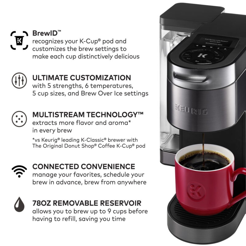 Keurig K-Supreme Plus SMART Single Serve K-Cup Pod Coffee Maker, Black - Image 5