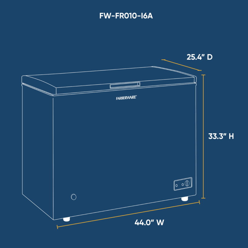 Farberware 10.4 cu ft Chest Freezer, White - Image 4