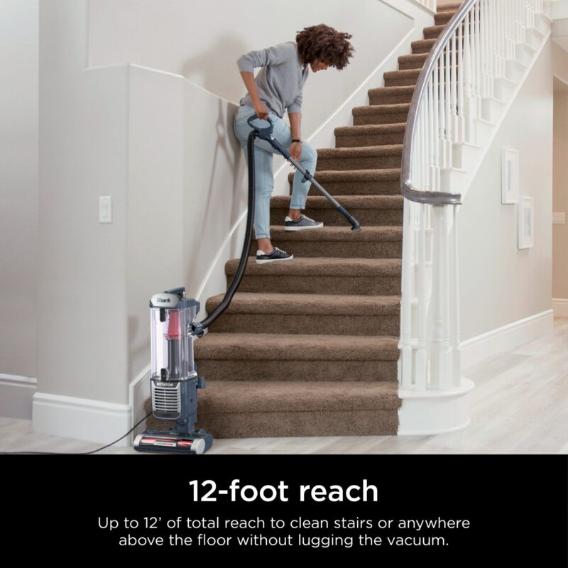 Shark Upright Vacuum, Rotator Pet, Pet Friendly, Bagless, PowerFins HairPro Brushroll, HEPA Filter, Odor Neutralizer, Hard Floor and Carpet, Swivel Steering, ZU100, Chimera - Image 2