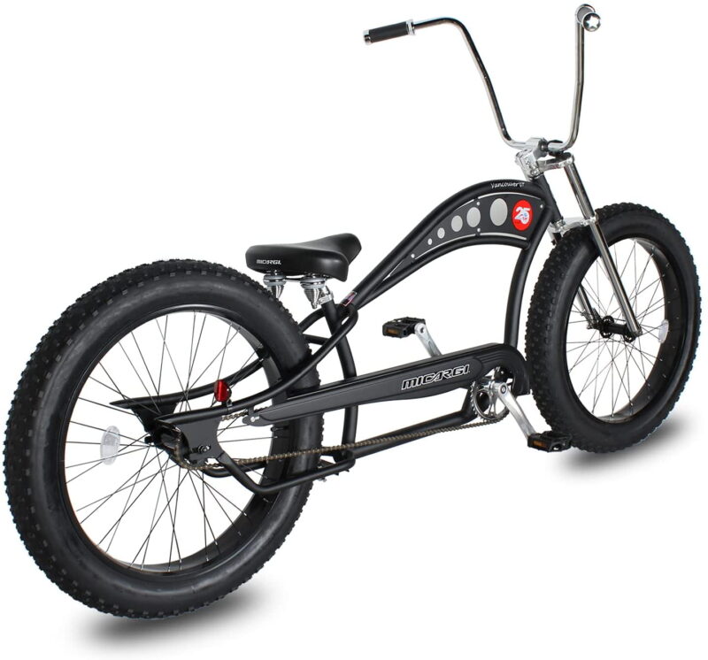 WonderWheels 26" Stretch Cruiser Coaster Brake Triple Tree Fork, Handlebars Hi-rise, Alloy Black Rims. 26x3.0 26H Black Tire - Matte Black - Image 2