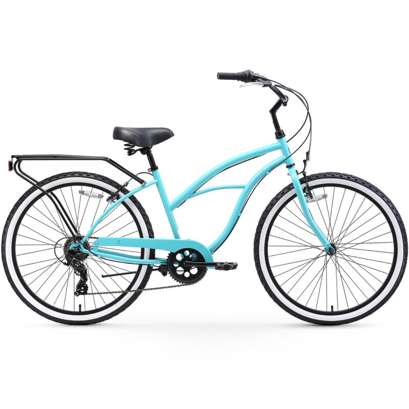 Sixthreezero Around The Block Women's 7-Speed Beach Cruiser Bicycle, 26" Wheels, Teal - Image 2
