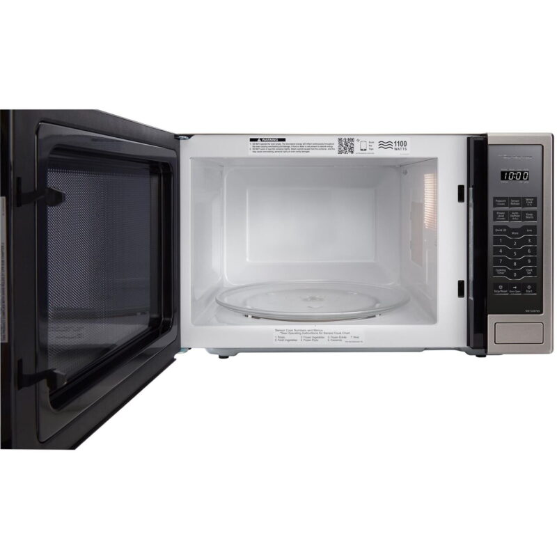 Panasonic Genius Sensor 1.3-Cu. Ft. 1100W Countertop Microwave Oven in Stainless Steel - Image 3