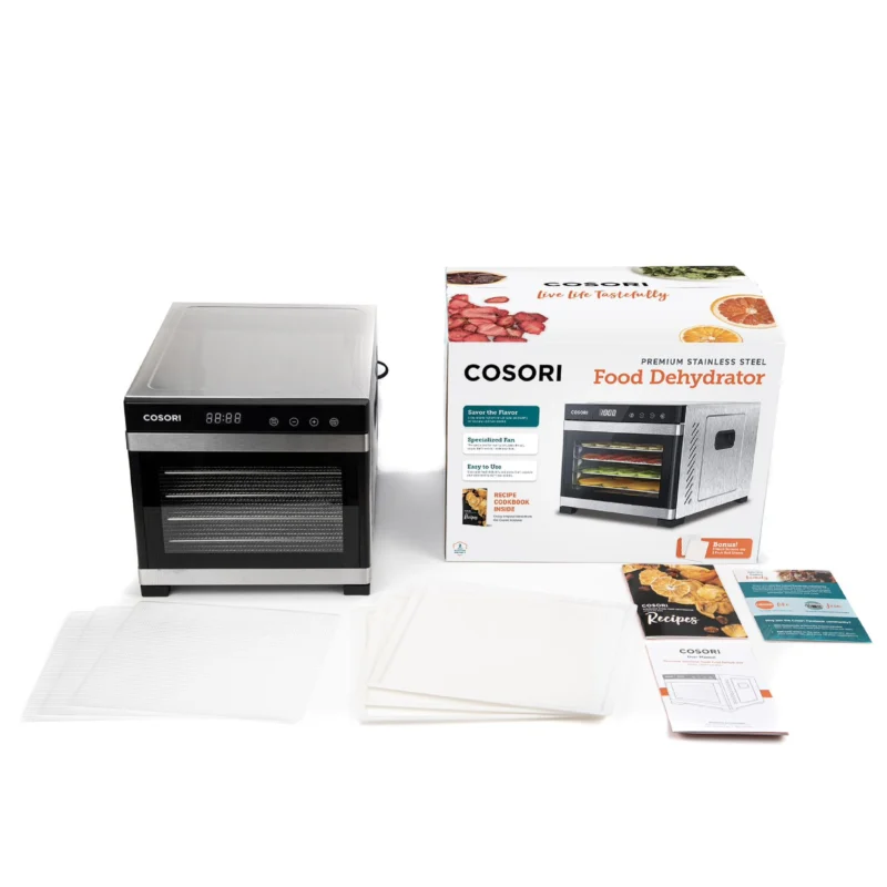COSORI Food Dehydrator with 6 Stainless Steel Trays, 600W, Extra Bonus, Silver, CP267-FD-RXS - Image 2