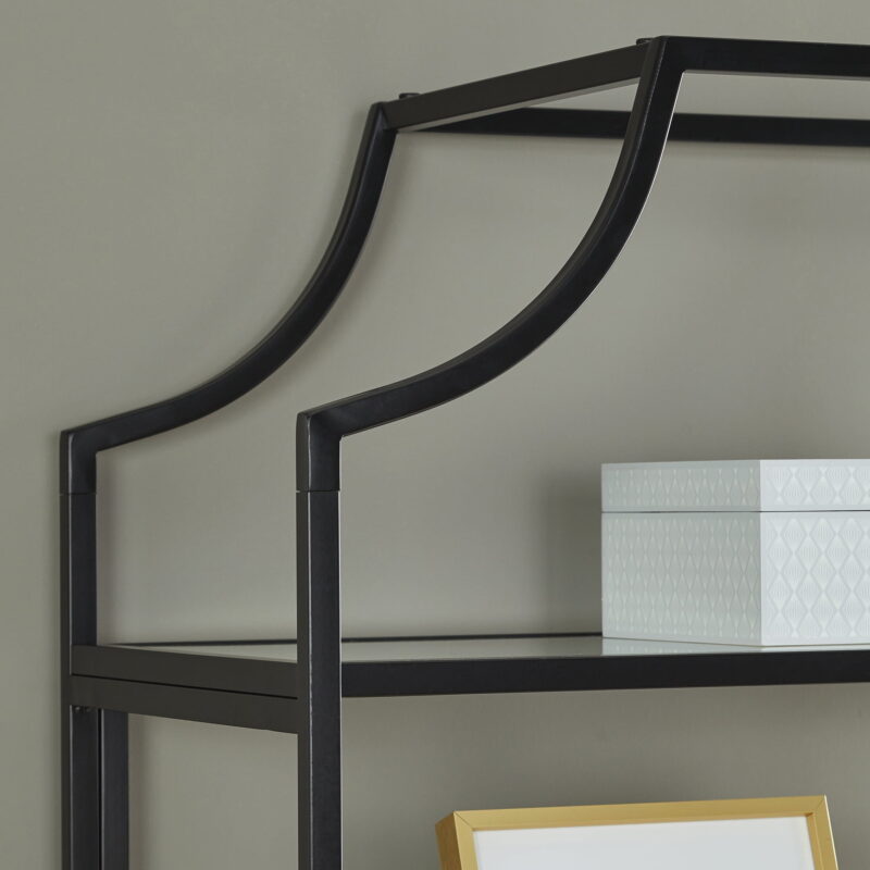 Better Homes & Gardens 71" Nola 5 Shelf Etagere Bookcase, Black Finish - Image 6