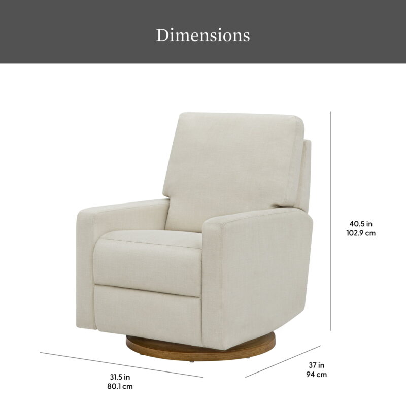 Better Homes & Gardens Modern Farmhouse Glider Recliner, Cream Linen - Image 3