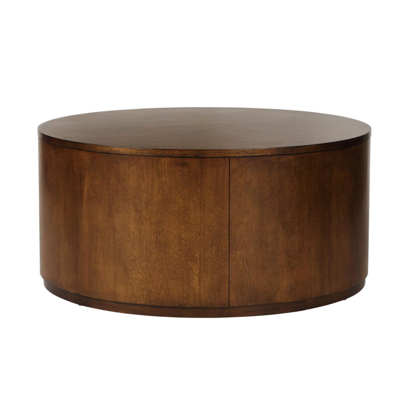 Better Homes & Gardens Miller Drum Coffee Table, Walnut - Image 2