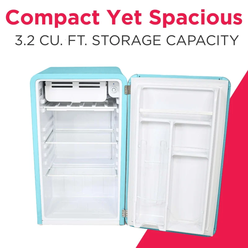Frigidaire 3.2 Cu. ft. Single Door Retro Compact Refrigerator EFR372, Blue - Image 4