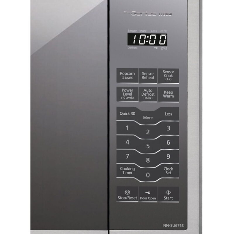 Panasonic Genius Sensor 1.3-Cu. Ft. 1100W Countertop Microwave Oven in Stainless Steel - Image 2