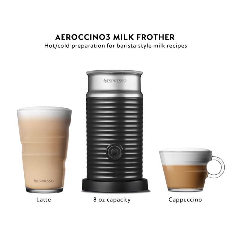 Breville Nespresso New VertuoPlus Deluxe Coffee and Espresso Single-Serve Machine in Piano Black - Image 4