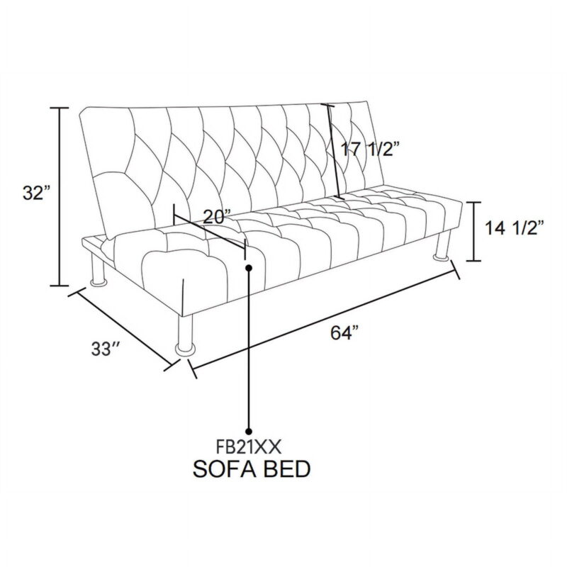 Convertible Futon Sofa Bed Leather Loveseat Adjustable Sleeper Sofa Couch for Living Room Small Apartment,Black - Image 2