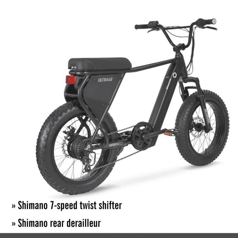 Hyper Bicycles Ultra 40 20" 36V Electric Bike for Adults, 250W E-Bike Motor, Matte Black - Image 4