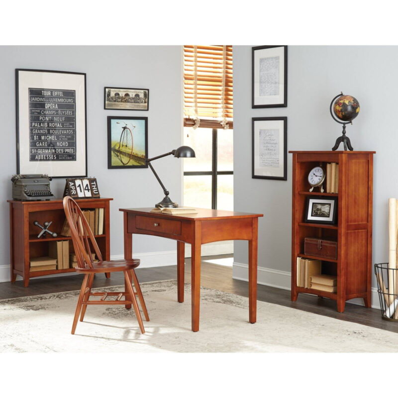 Alaterre Furniture Shaker Cottage Bookcase, Cherry - Image 6