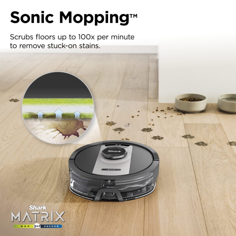 Shark® Matrix 2-in-1 Robot Vacuum & Mop with No Spots Missed on Carpets & Hard Floors, Home Mapping, RV2400WD - Image 6