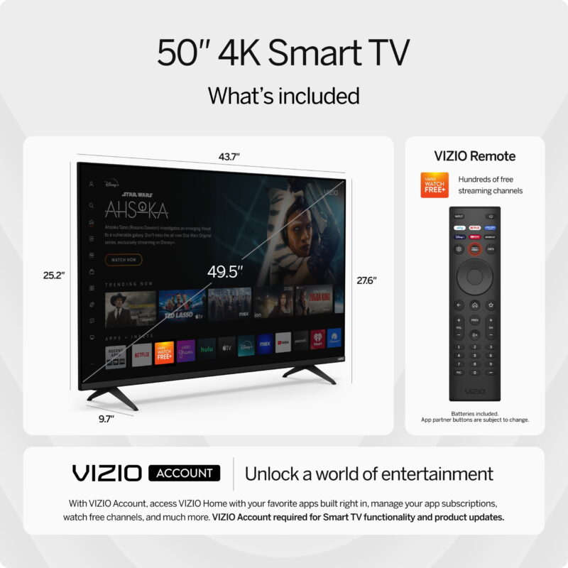 VIZIO 50" Class 4K LED HDR Limited Edition Smart TV (NEW) V4K50S-0809 - Image 3