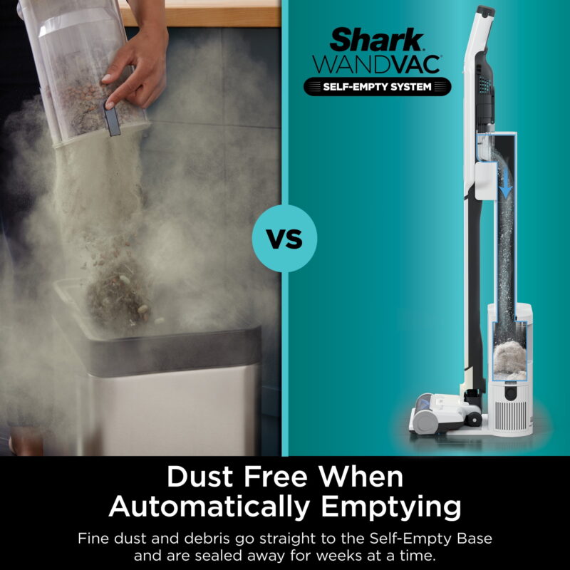 Shark Wandvac Cordless Stick Vacuum Cleaner - Bagless, Self-Empty Base, HEPA - Image 4
