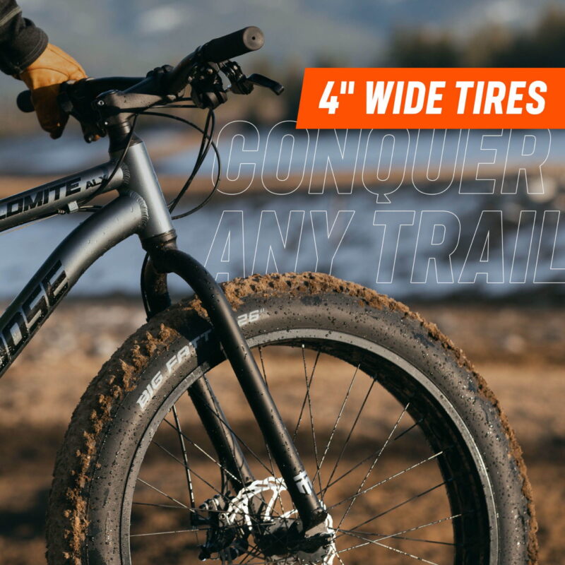 26" Mongoose Dolomite ALX Unisex Fat Tire Mountain Bike, Gray, Ages 12+ - Image 4