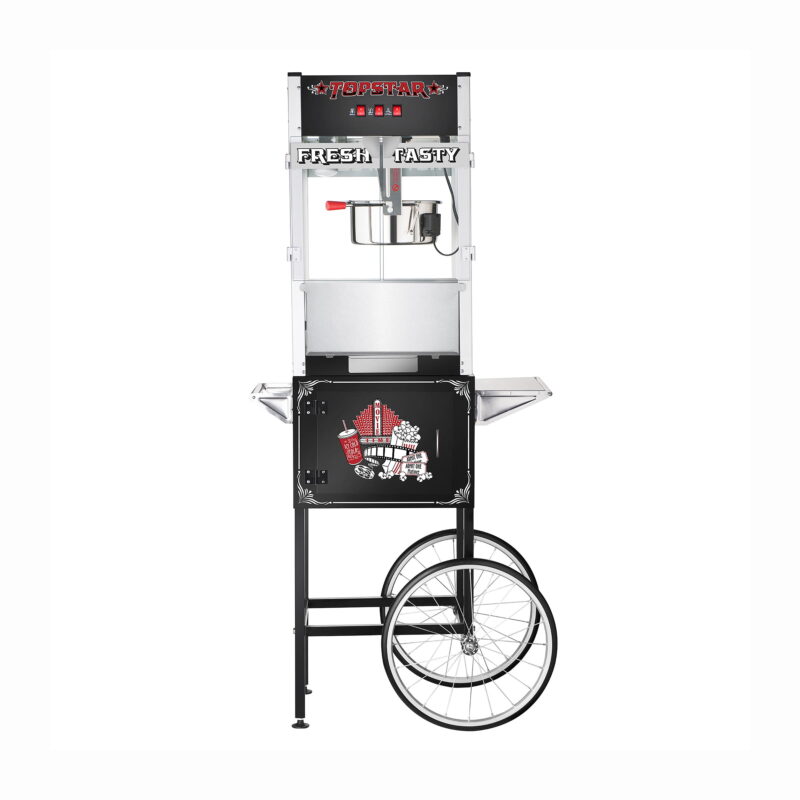 Great Northern Popcorn TopStar Black Commercial Quality Popcorn Machine with Cart, 12oz - Image 5