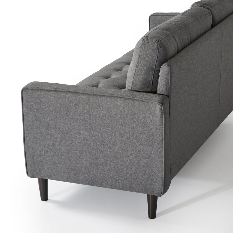 Zinus Benton 75" Sofa Couch, Dark Grey - Image 3