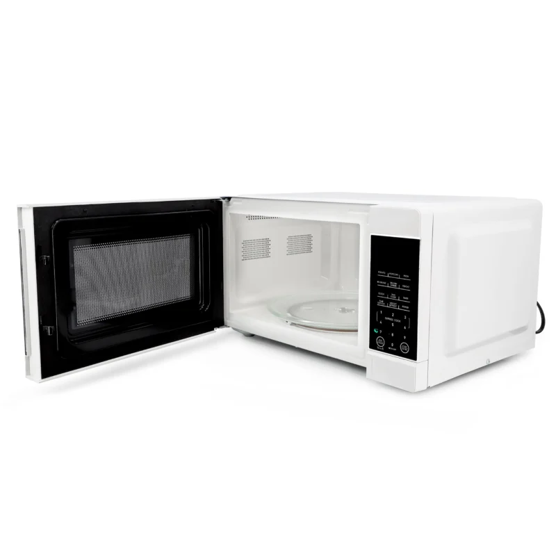Galanz 1.1 cu ft 1000W Countertop Microwave Oven in White with One Touch Express Cooking - Image 2