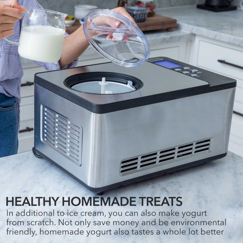 Whynter 2 Quart Capacity Ice Cream Maker Yogurt Incubator, Stainless Steel Bowl - Image 6