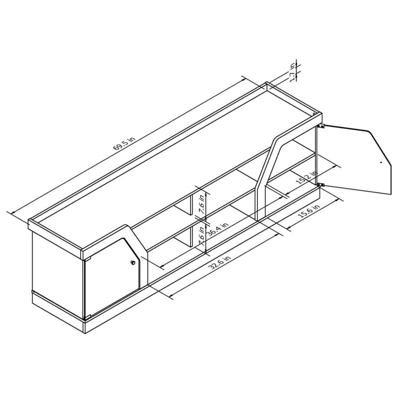 Furniture of America Faullin TV Stand for TVs up to 78", Espresso - Image 6