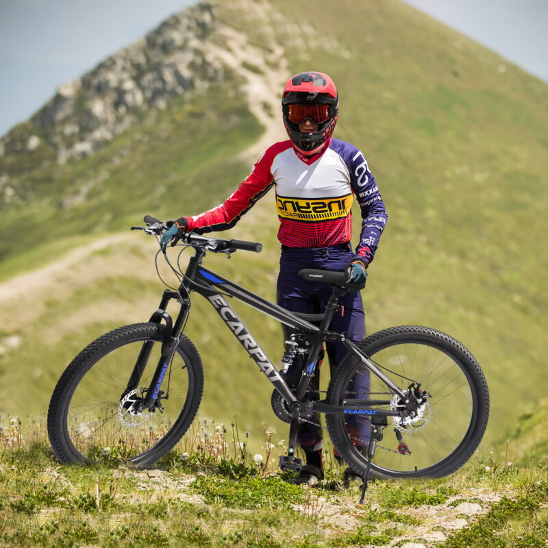 Aukfa 24"Mountain Bike for Mens Women, 21-Speed Full Suspension, Front Fork+Shock Absorber, Black - Image 3