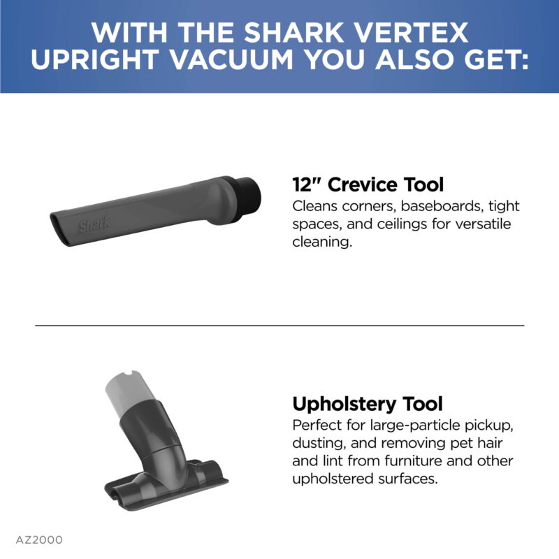 Shark® Vertex DuoClean® PowerFin Upright Vacuum Powered Lift-Away®, Self-Cleaning Brushroll, AZ2000 - Image 5
