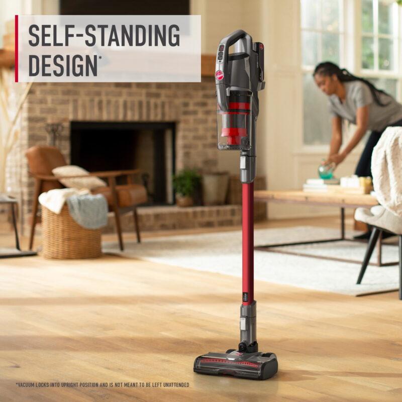 Cordless Stick Hoover ONEPWR Emerge Essentials Vacuum, 45 Minute Run Time, Pet Hair Tangle Guard, 7.3 Pounds, Multi-surface, with Handheld Vacuum Cleaner, Red - Image 4