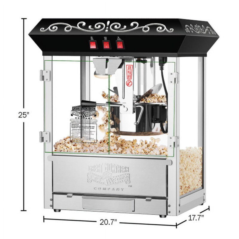 Great Northern Popcorn 10 oz Popper Machine with Accessories, Black - Image 5