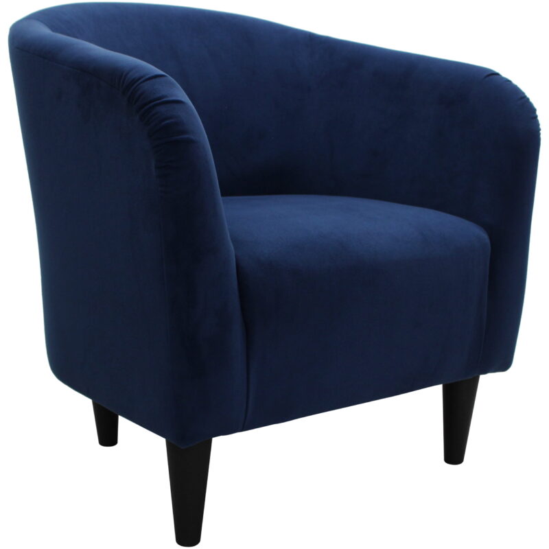 Mainstays Microfiber Tub Accent Chair, Blue - Image 4
