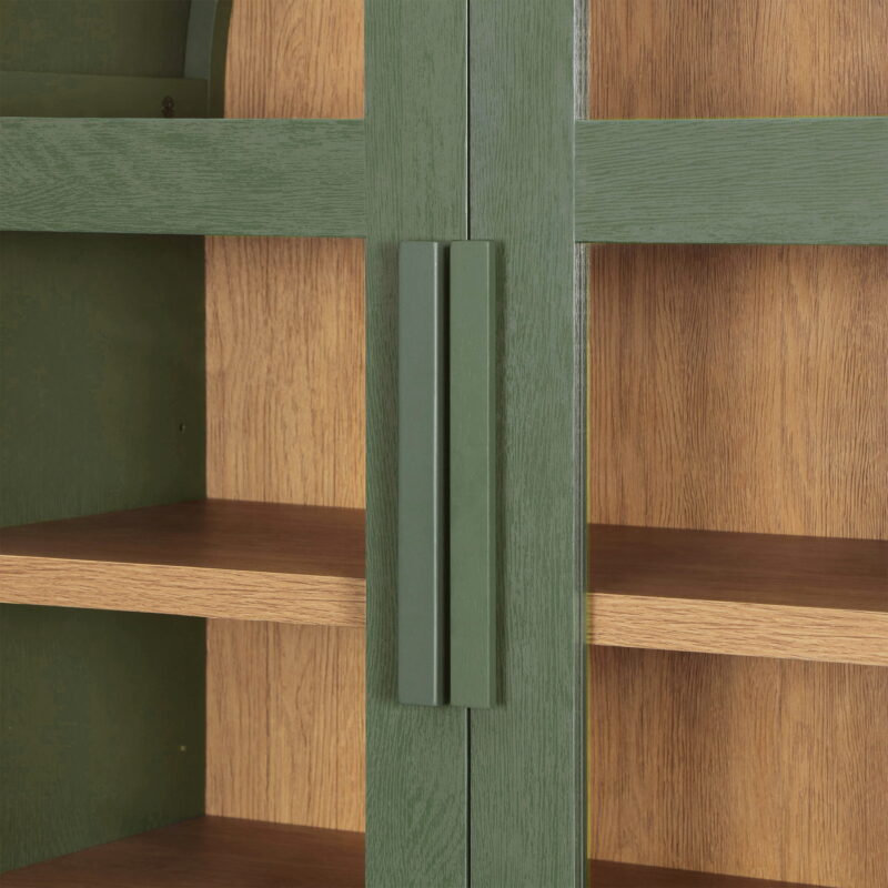 Better Homes & Gardens Juliet Kitchen Rounded Arch Cabinet, Deep Green Finish - Image 6