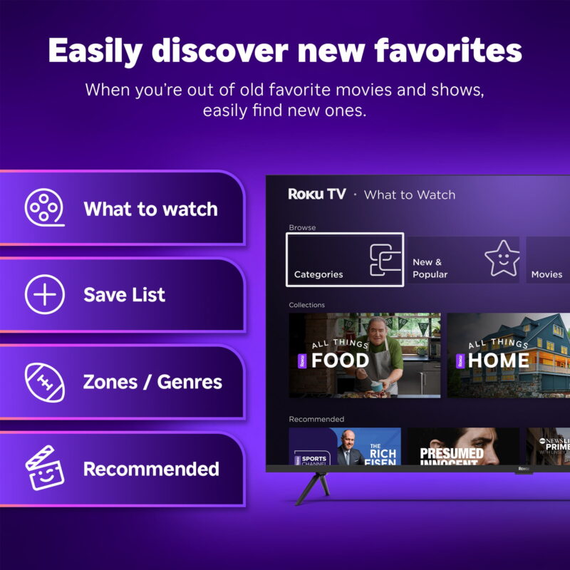Roku Smart TV 2025 – 75-Inch Plus Series, 4K QLED Mini-LED TV – Roku TV with Enhanced Voice Remote - Image 7