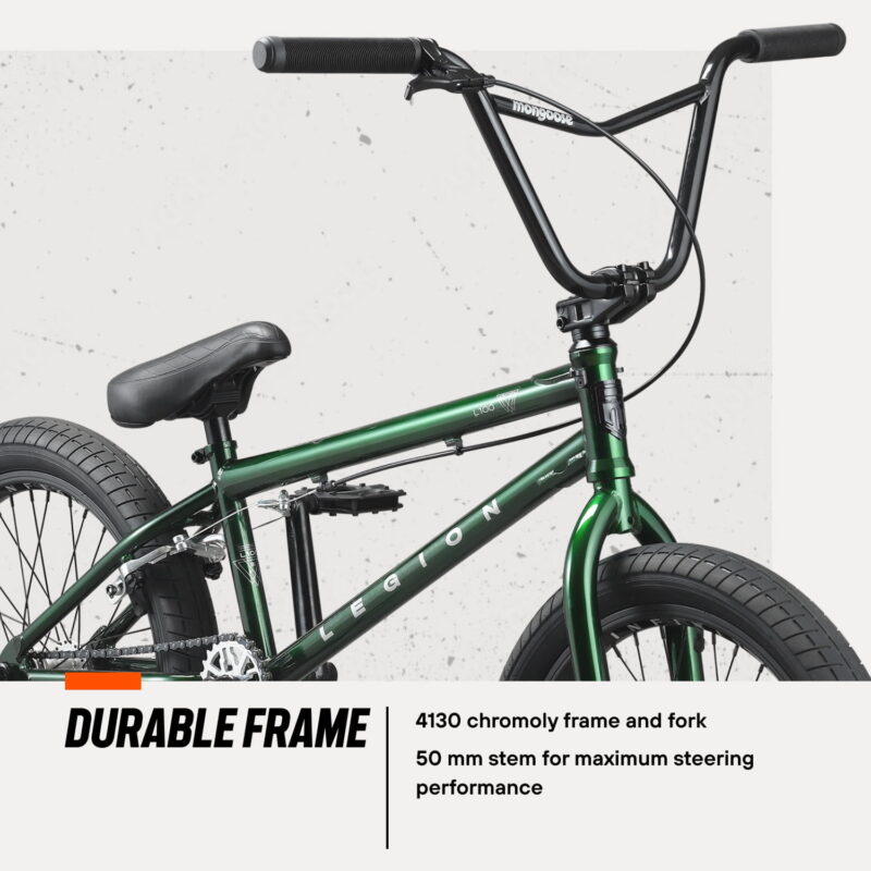 Mongoose Legion L100 Freestyle BMX Bike, 20" Wheels, Ages 8 and up, Green - Image 3