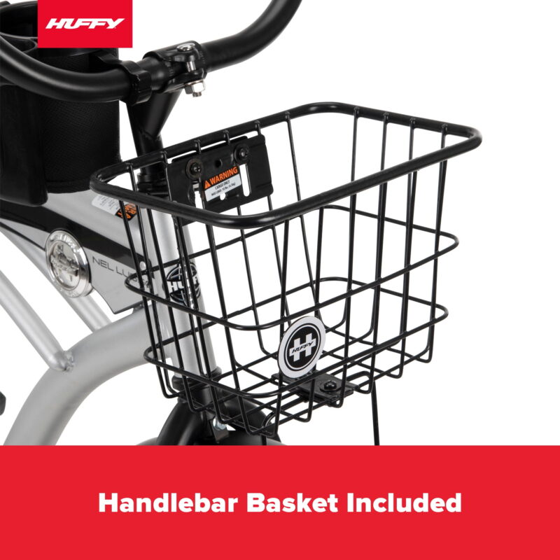 26" Huffy Nel Lusso Men's Beach Cruiser Bike, Basket, Cargo Rack, Adult Ages 13+ - Image 4