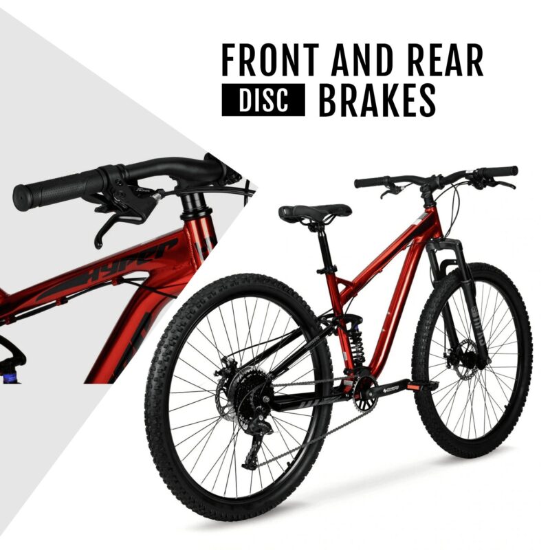29" Hyper Explorer Dual Suspension Mountain Bike, Adults Age 13+, Red - Image 5