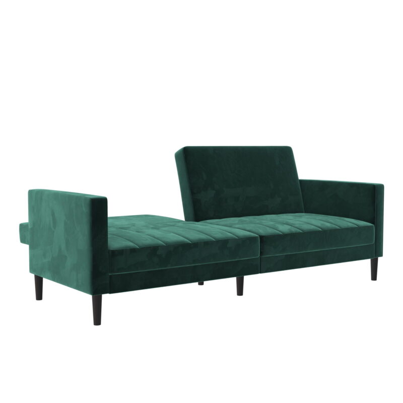 DHP Farnsworth Futon, Green Velvet - Image 5