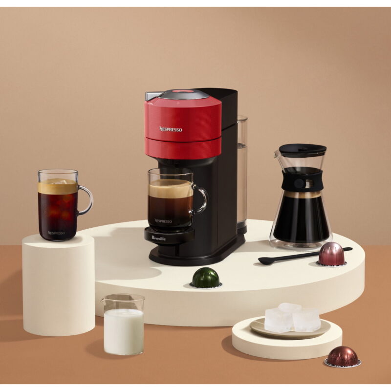 Breville Vertuo Next Coffee and Espresso Maker in Red, Single Serve Brewers, BNV520RED1BUC1 - Image 5