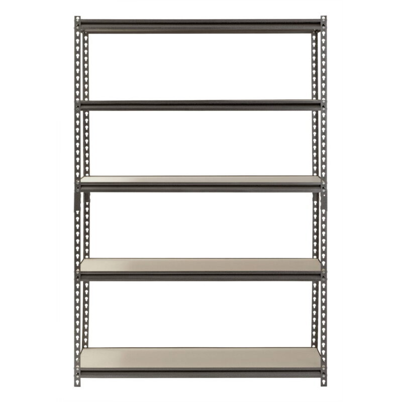 Muscle Rack 48"W x 18"D x 72"H 5-Tier Steel Shelving, 800 lbs. Capacity per Shelf, Silver - Image 3