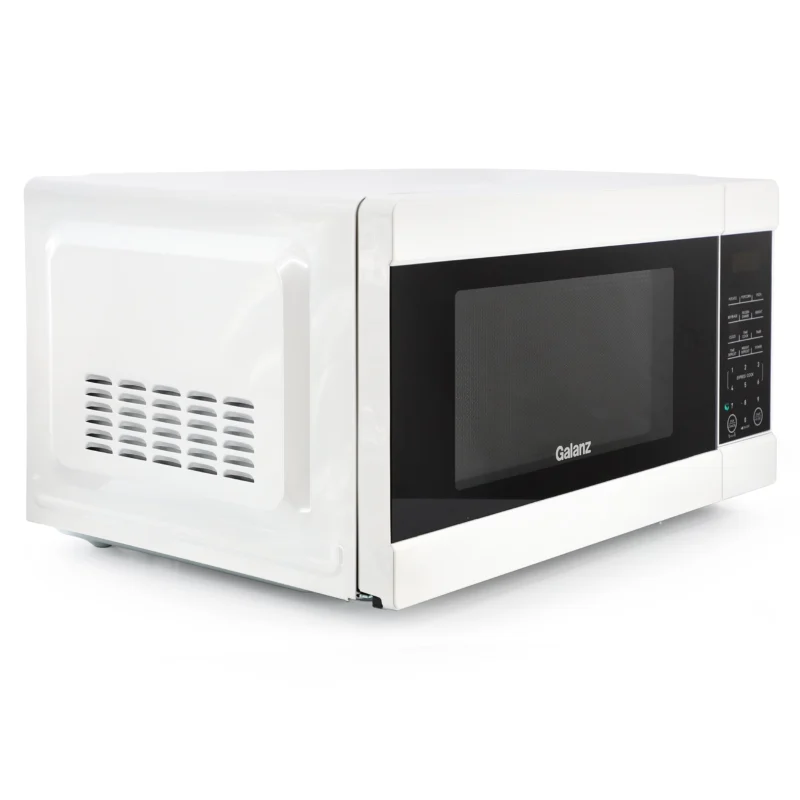 Galanz 1.1 cu ft 1000W Countertop Microwave Oven in White with One Touch Express Cooking - Image 3