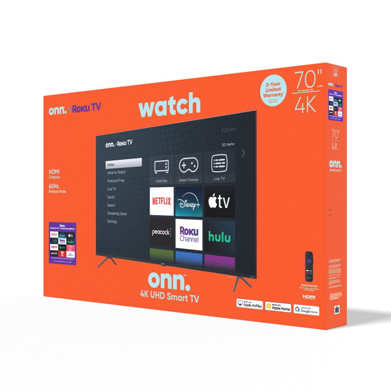 onn 70” Class 4K UHD (2160P) LED Roku Smart Television HDR (100012588) - Image 5