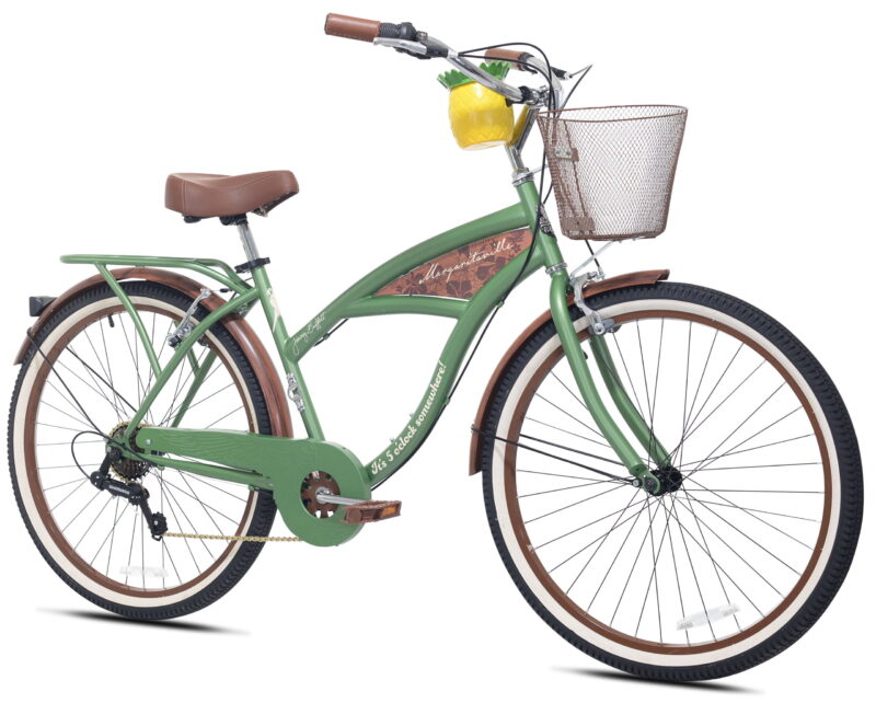 26" Margaritaville 7 Speed Adult Cruiser Bicycle, Green - Image 2