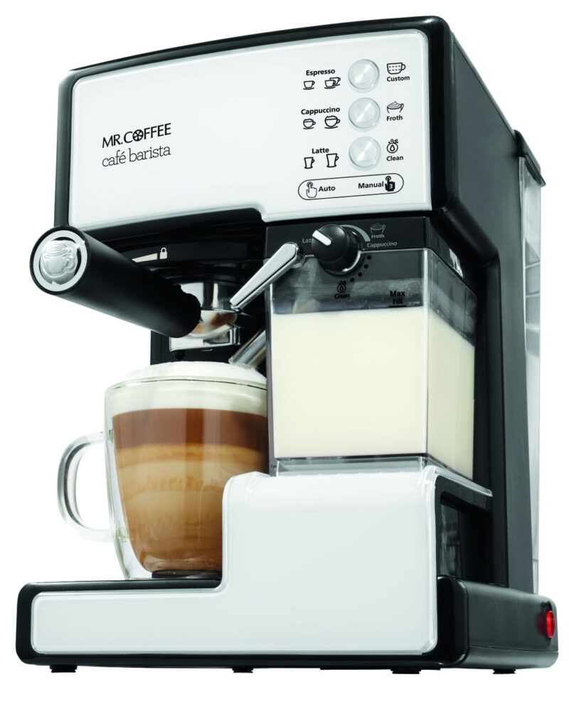 Mr. Coffee Cafe Barista Black & Silver Premium Espresso/Latte/Cappuccino Maker with Milk Frother - Image 6