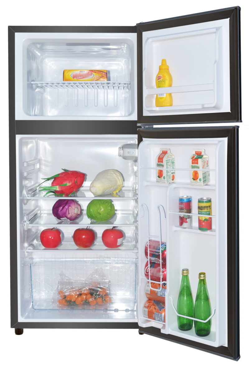 FRIGIDAIRE 4.5 Cu Ft, 2 Door Refrigerator With Freezer Capacity 1.35 Cu Ft, Manual Defrost Black Stainless Steel - Image 2