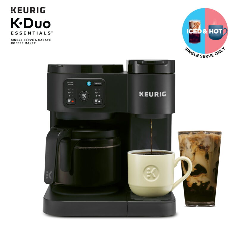 Keurig K-Duo Essentials, Hot & Iced Single-Serve K-Cup Pod Coffee Maker & Carafe, Black - Image 3