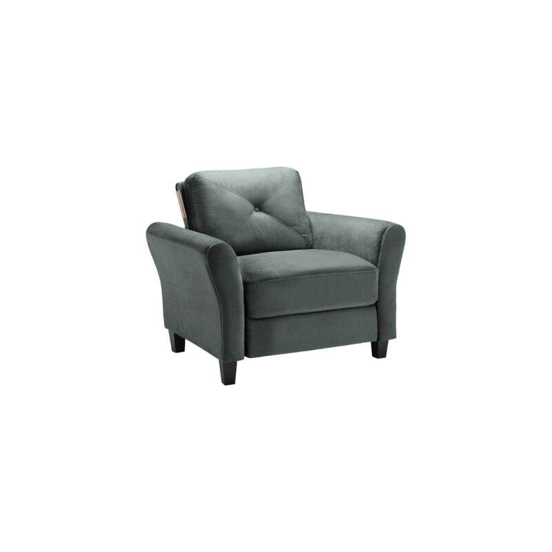 Lifestyle Solutions Taryn Club Chair, Dark Gray Fabric - Image 2
