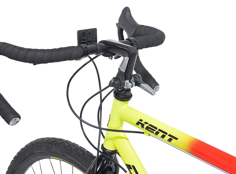 Kent 700c Dirt Runner Men's Gravel Bike, 14 Speed, Neon Red / Orange - Image 5