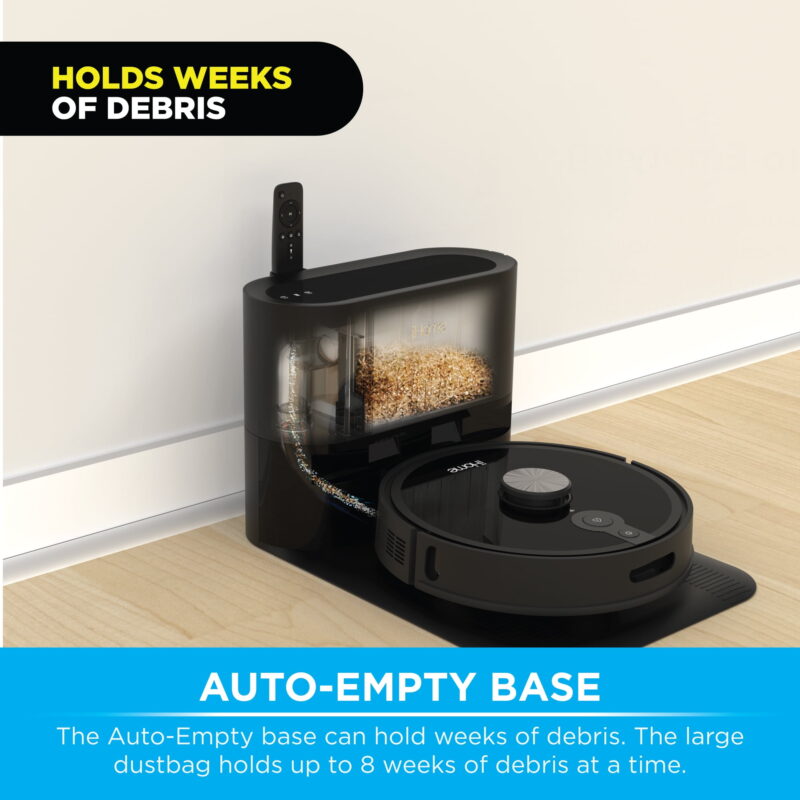 iHome AutoVac Nova S1 Pro Self Empty Robot Vacuum, LIDAR Mapping, 150 Min Runtime, Strong Suction, New - Image 3
