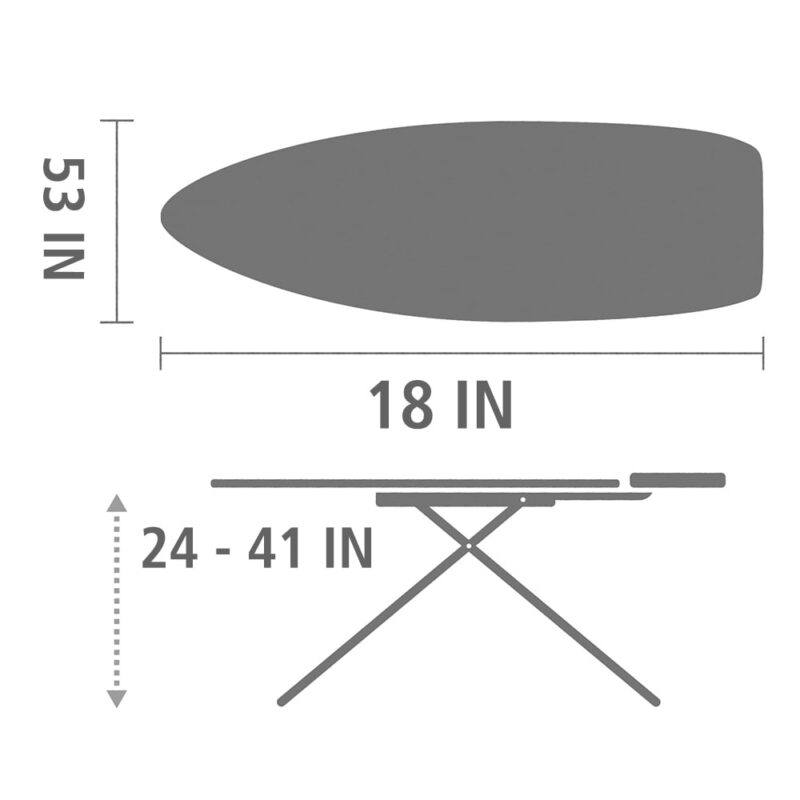Brabantia Ironing Board D, 53 x 18 inches, Heat Resistant Parking Zone Titan Oval - Image 4