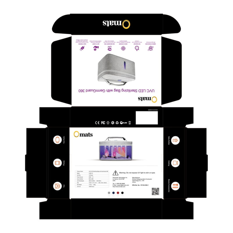 Omats Uvc Led Sanitizer Bag with Germguard 360 – Sanitize Your Personal Items Quickly and Easily! - Image 3